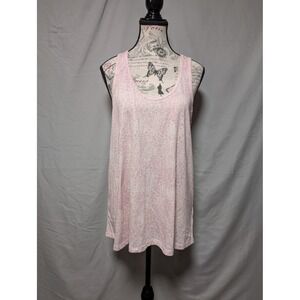 Vans Pink Animal Print Racerback‎ Lightweight Tank Top Tunic Casual Women's XL